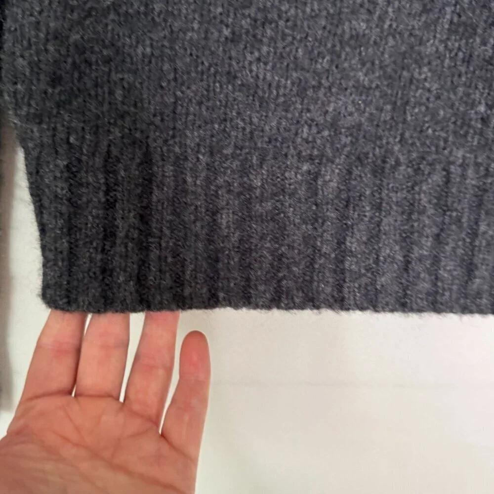 Bonobos Gray Extra Fine Merino Wool Nylon Alpaca Blend Crew Neck Sweater Small